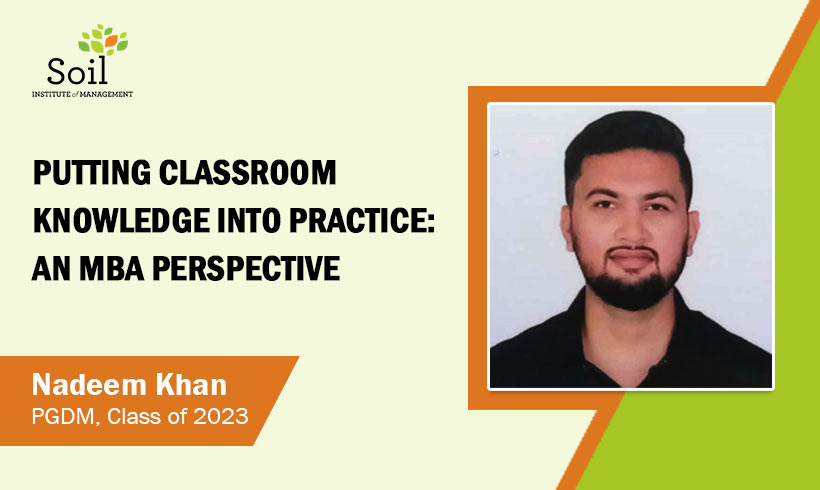 Putting classroom knowledge into practice: an MBA perspective