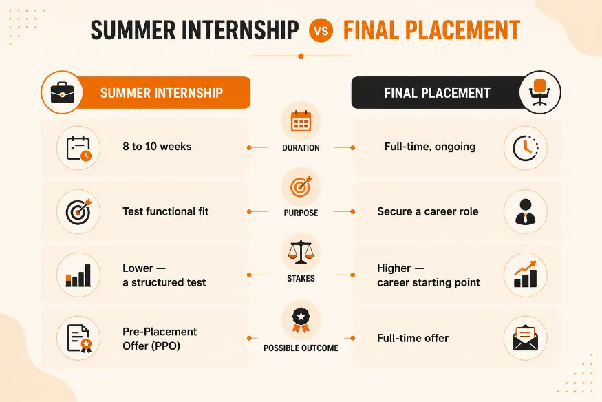 Summer Internship Vs Final Placement