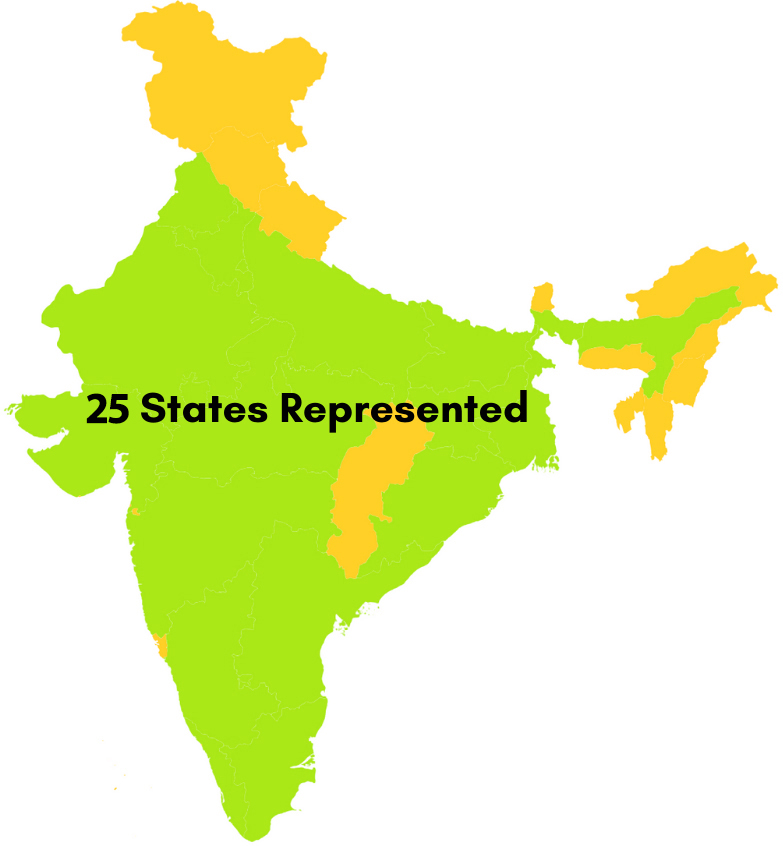 25 States Represented
