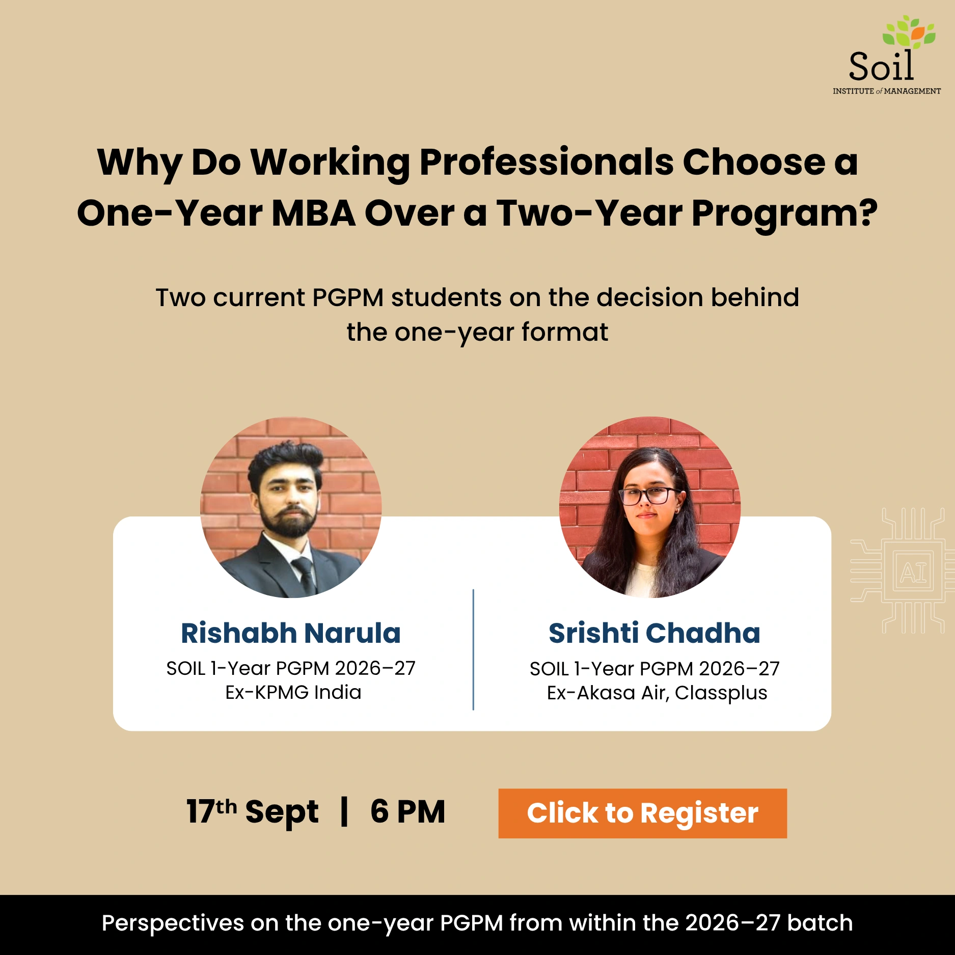 Webinar - Why Do Working Professionals Choose a One-Year MBA Over a Two-Year Program?