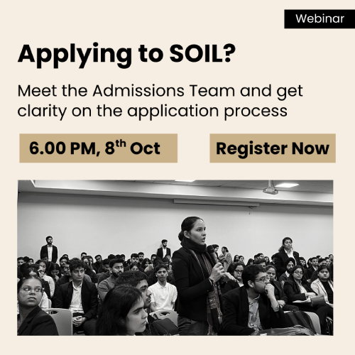 Webinar - Applying to SOIL? Meet the Admissions Team and get clarity on the application
